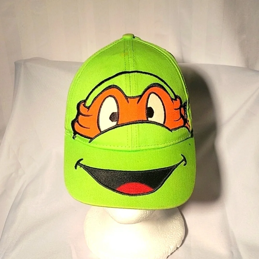 TMNT Teenage Mututant Ninja Turtles Hat Green Strapback, One Size